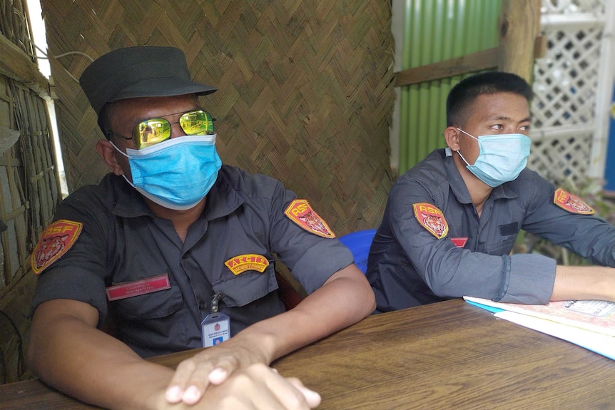 Staff at the entry point of one isolation and treatment centre in Cox’s Bazar