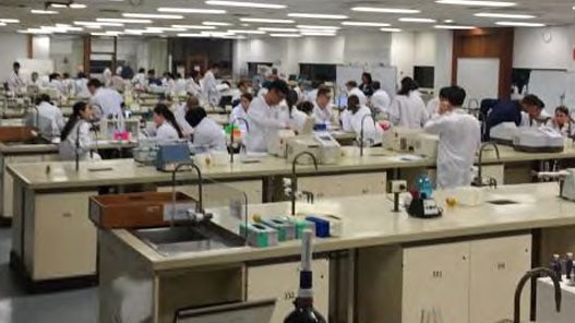 Students in science lab at the University of Sydney