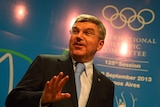 Newly announced IOC president Thomas Bach is interviewed in Buenos Aires.
