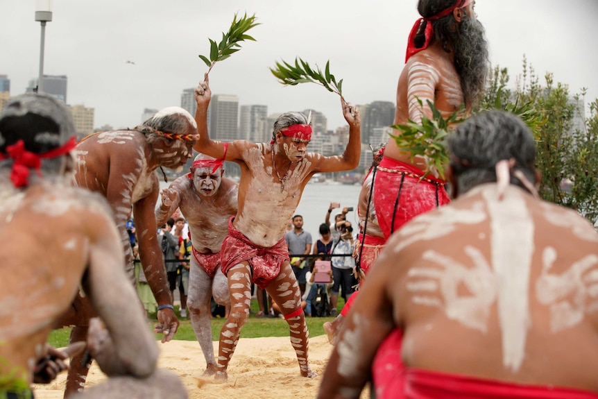 The Smoking Ceremony with Koomurri is performed in Sydney.