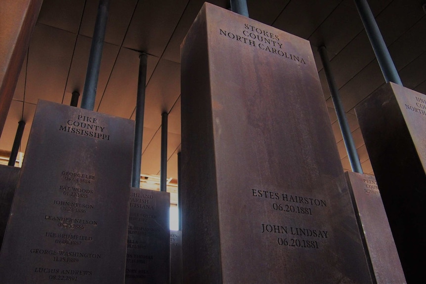 A monument to lynching victims