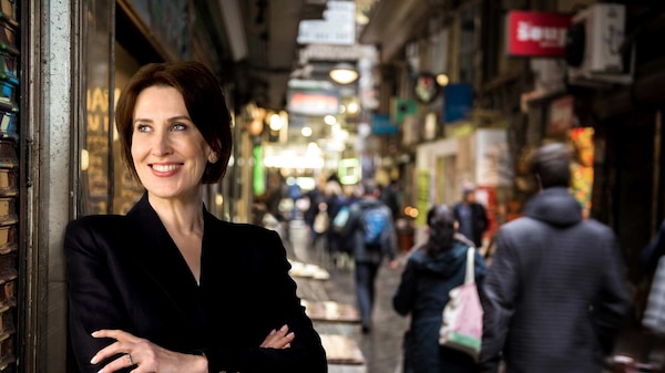 Virginia Trioli in one of Melbourne's colourful laneways.