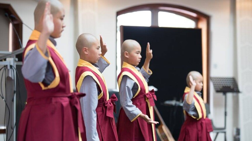 Monks at the Tasmanian Chinese Buddhist Academy.
