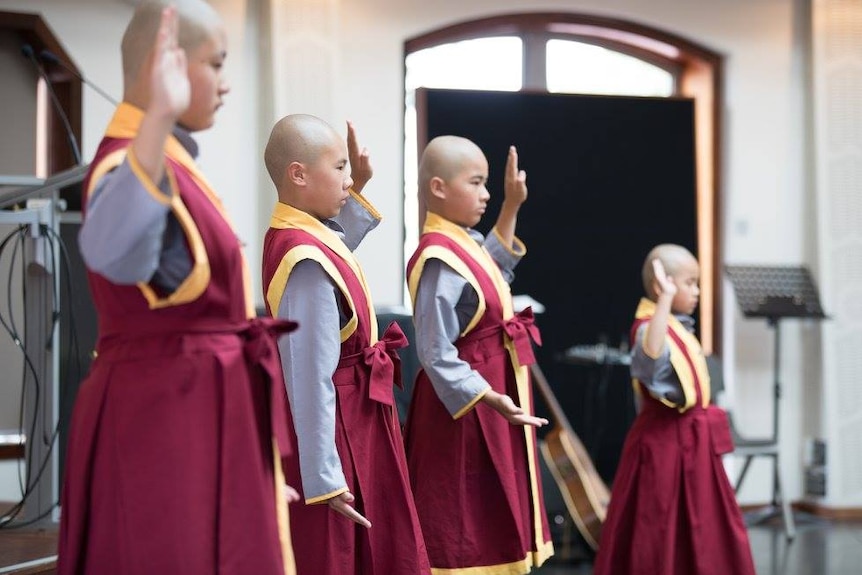 Monks at the Tasmanian Chinese Buddhist Academy.