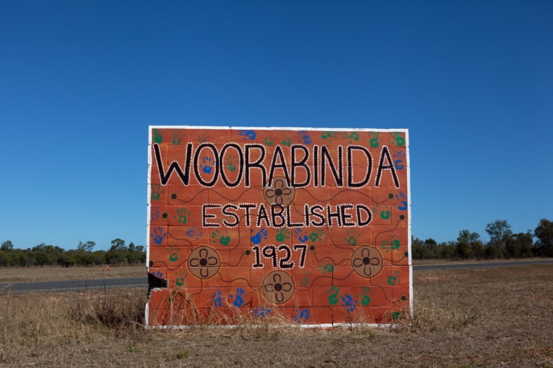 Woorabinda town sign