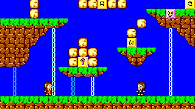 A still of the game Alex Kidd in Miracle World.