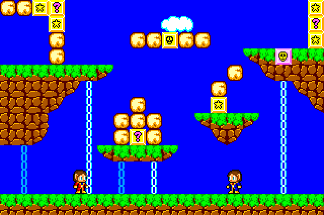A still of the game Alex Kidd in Miracle World.