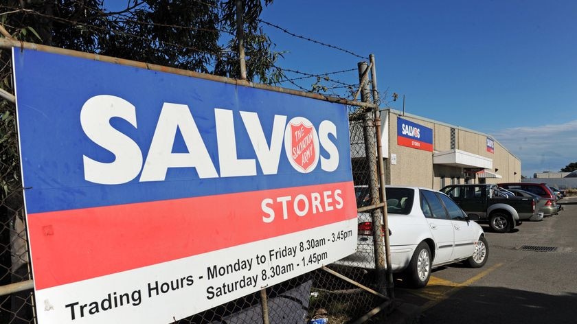 The Salvation Army Store sign. (AAP)