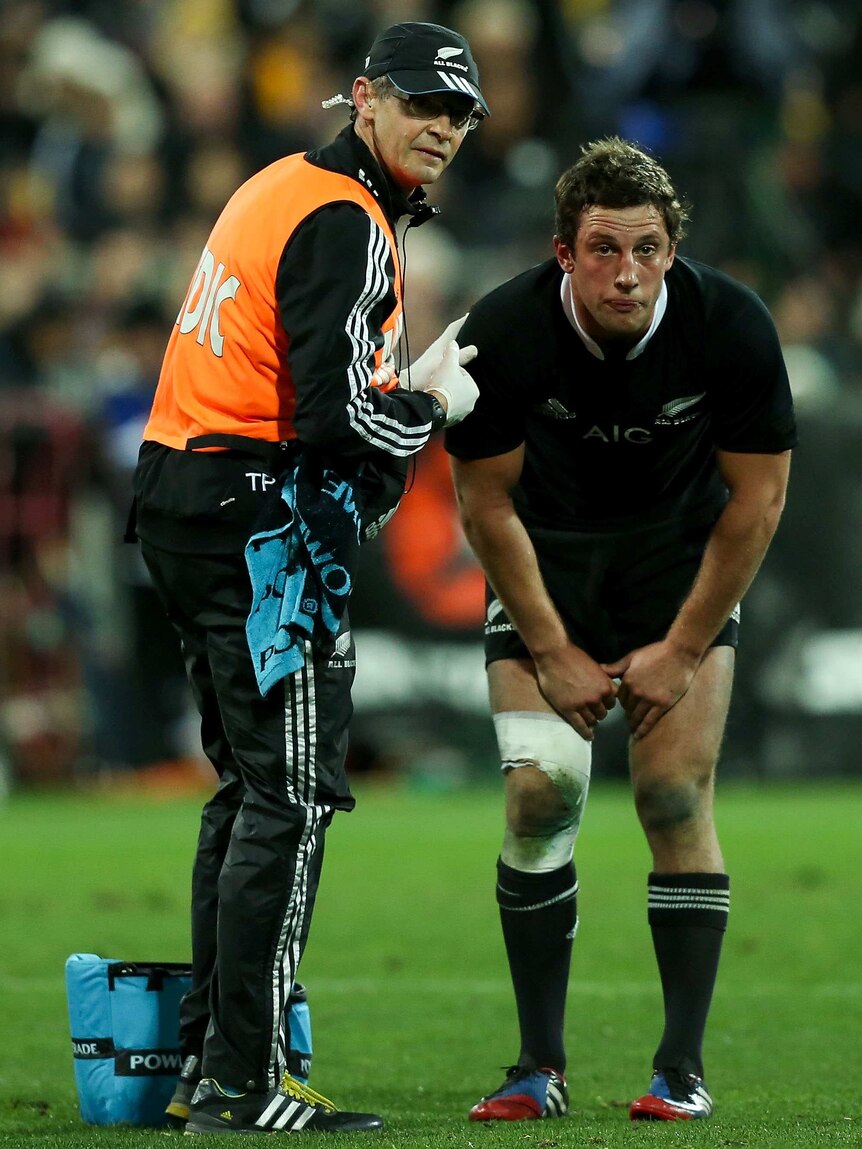 All Blacks' Tom Taylor treated for injury