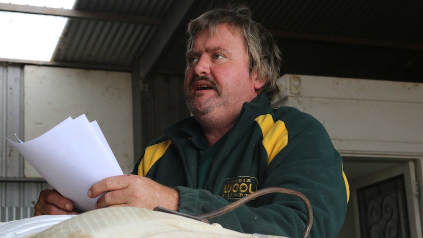 Dog trapper Brian Gill near Port Augusta.