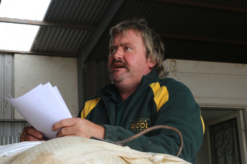 Dog trapper Brian Gill near Port Augusta.