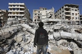 Destruction in Damascus after death of Lebanese leader