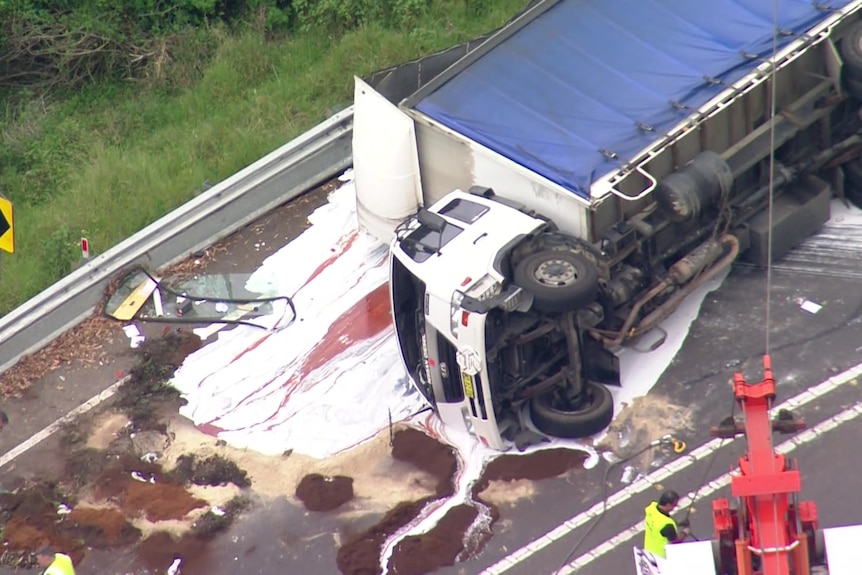 truck spilled paint