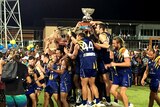 The Wanderers Eagles raise the premiership cup