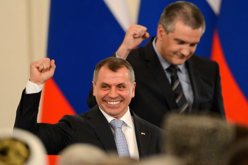 Crimea's PM and speaker celebrate inclusion into Russia