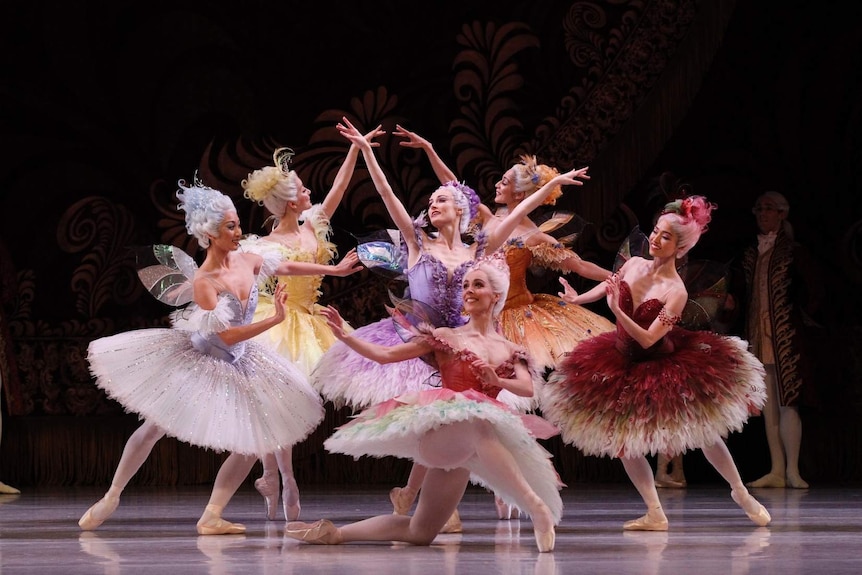 Artists, dressed in elaborately-designed costumes, perform in David McAllister's The Sleeping Beauty.