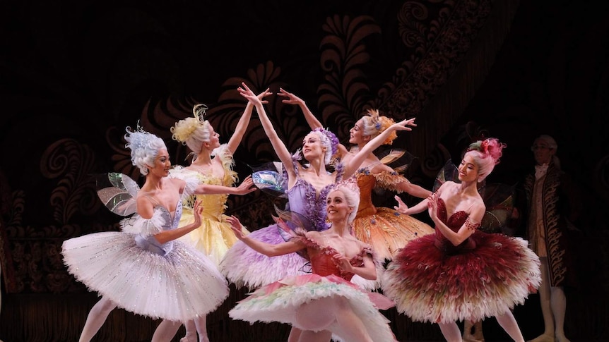 Artists, dressed in elaborately-designed costumes, perform in David McAllister's The Sleeping Beauty.