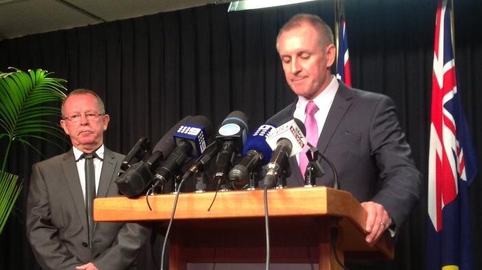 Geoff Brock and Jay Weatherill announce an agreement has been reached to form minority government.