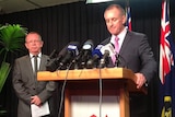 Geoff Brock and Jay Weatherill announce an agreement has been reached to form minority government.