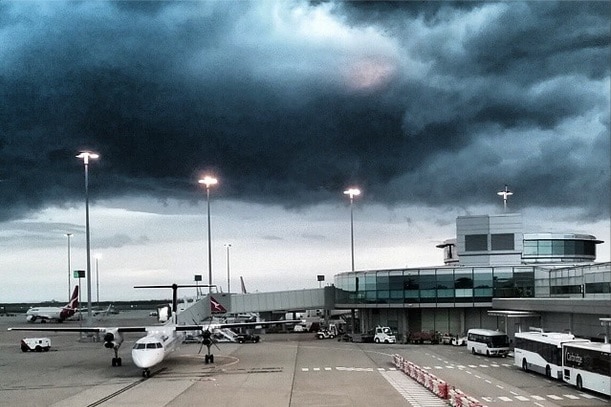 Storm over Brisbane Airport