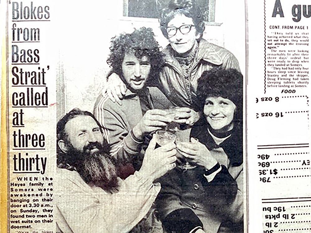 Two blokes, whisky and lollies on a 'foolhardy' Bass Strait crossing