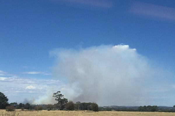 The fire at Edgecombe in central Victoria