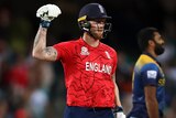 Ben Stokes celebrates victory over Sri Lanka