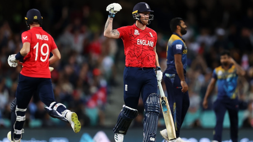 Ben Stokes celebrates victory over Sri Lanka