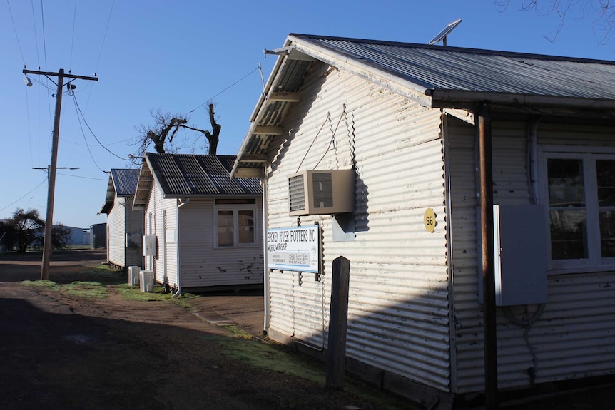 Original huts at the Benalla Migrant Camp