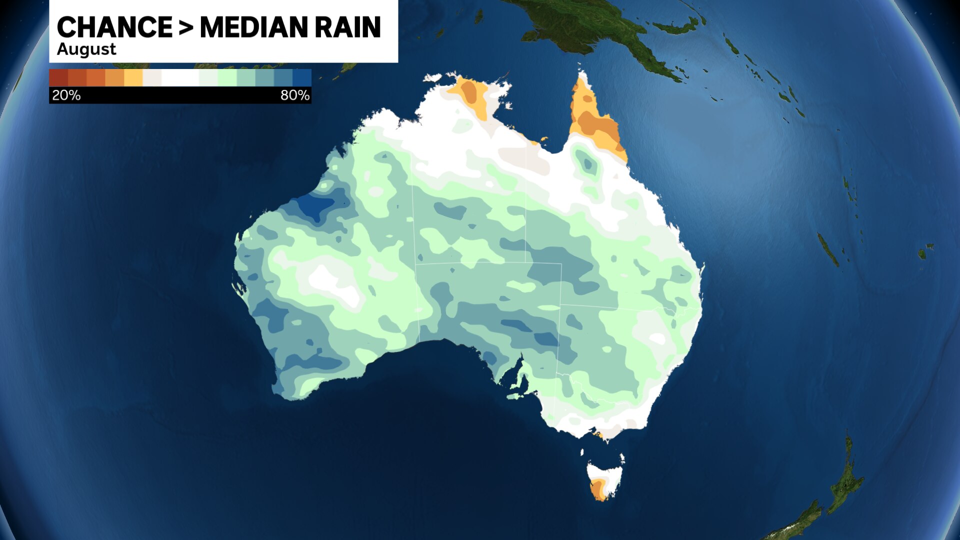 weather graph of australia showing predicted rain fall for august