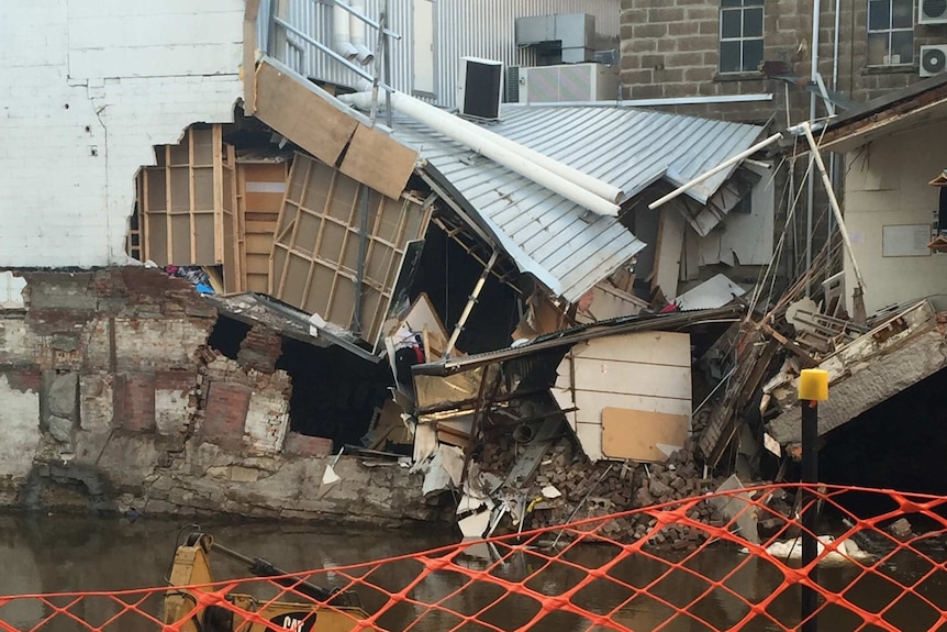 Wall collapse at Myer site