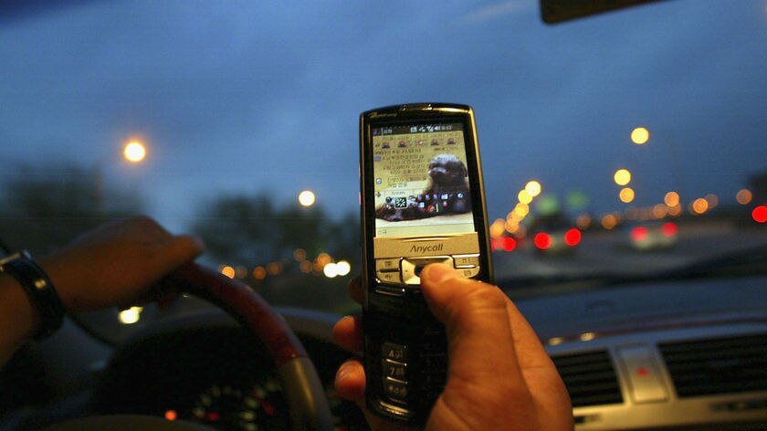 Dangers of phone use while driving being highlighted to young drivers (file photo)