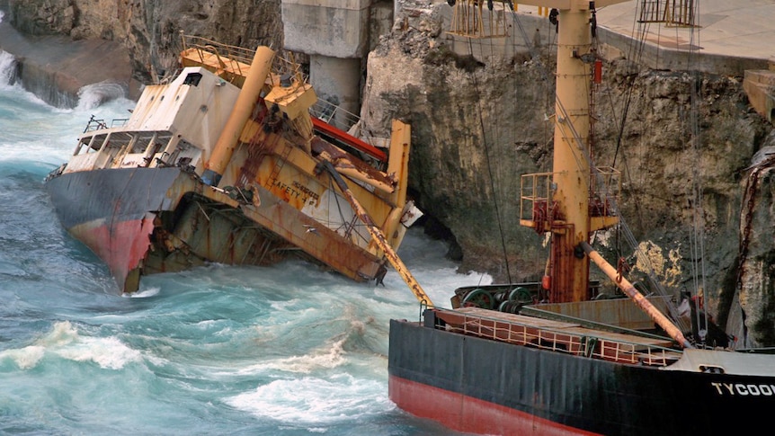 Stricken MV Tycoon off Christmas Island