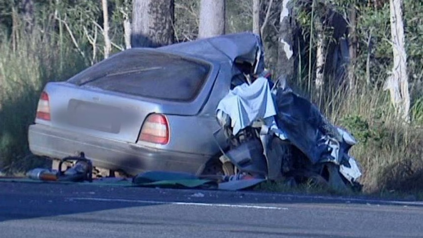 Fatal crash scene near Bundaberg