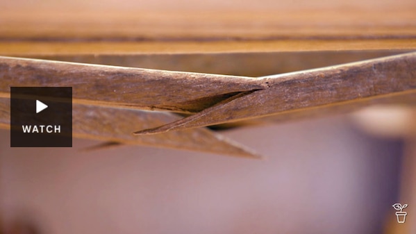A broken slat on an outdoor timber garden chair. Has Video.