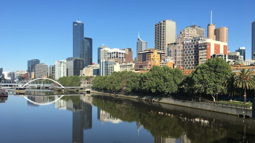 Yarra River on a sunny day in Melbourne