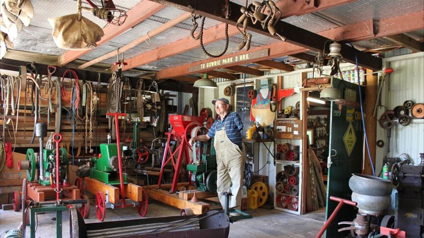 Gerry in his shed