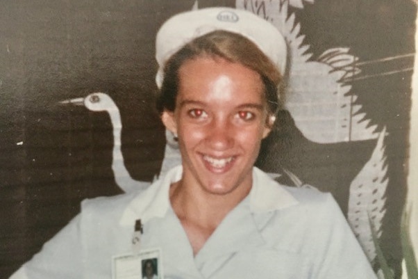 Amanda Short as a young nurse