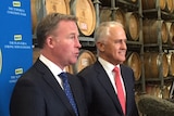 Will Hodgman and Malcolm Turnbull at Josef Chromy winery
