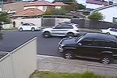 CCTV shows a silver BMW near where a 41-year-old man was shot outside a mosque in Coburg.