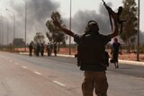 Anti-Gaddafi fighters near Sirte
