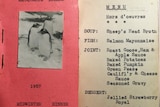 Menus from 1957 Macquarie Island research station.
