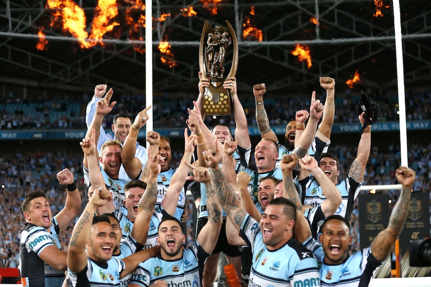 Cronulla Sharks celebrate NRL grand final victory