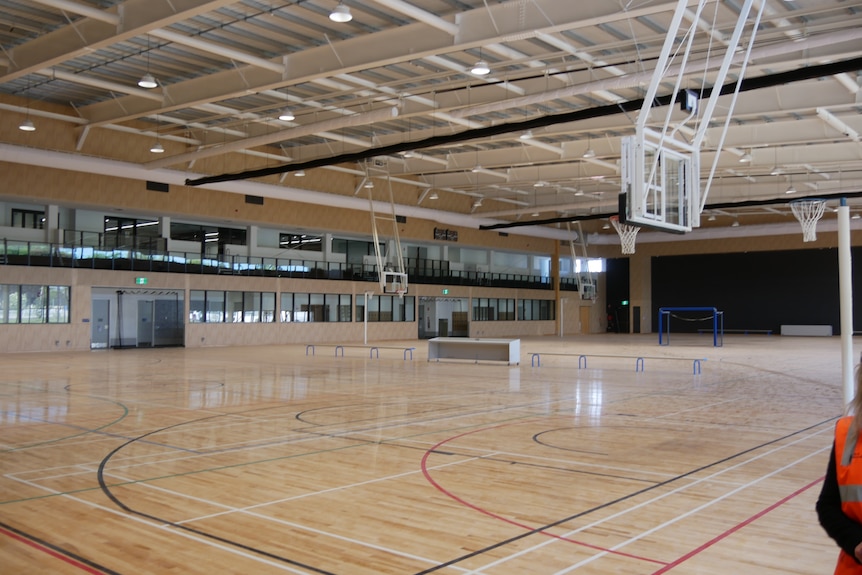 Basketball courts inside building