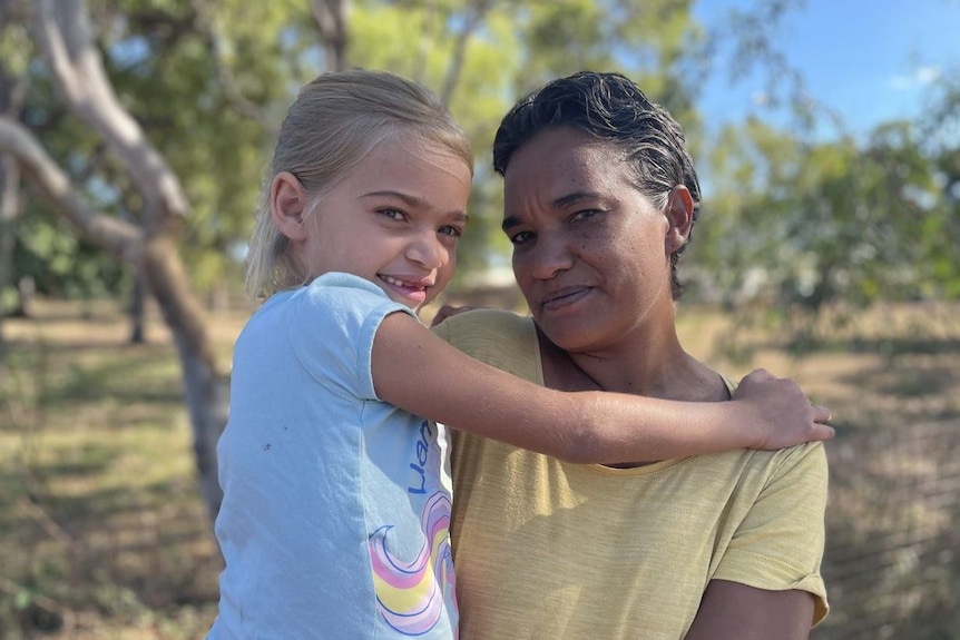 Coreen Reading and daughter Olivia Shaw on Mornington Island