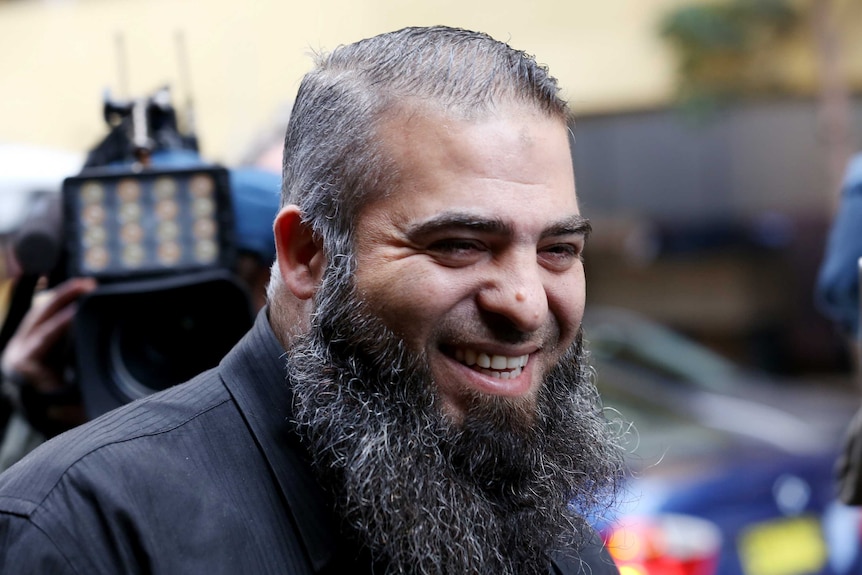Alleged terror suspect Hamdi Alqudsi leaves Supreme Court after a bail hearing in Sydney, Thursday, July 2, 2015.