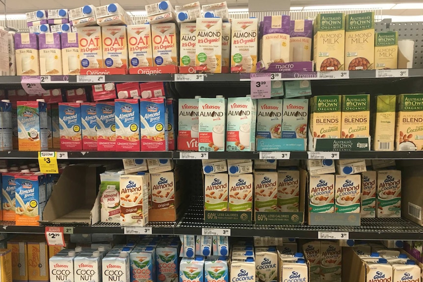 Alternative milks at the supermarket