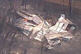 Aerial shot of a destroyed building