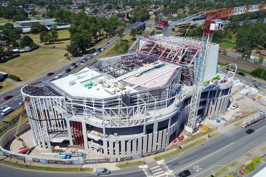 A building site from above.