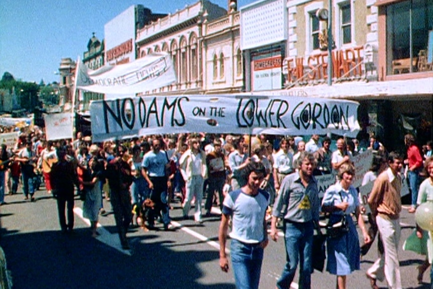 A protest in the 1980s.